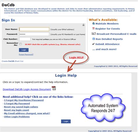 dandb login|dacdb rotary.